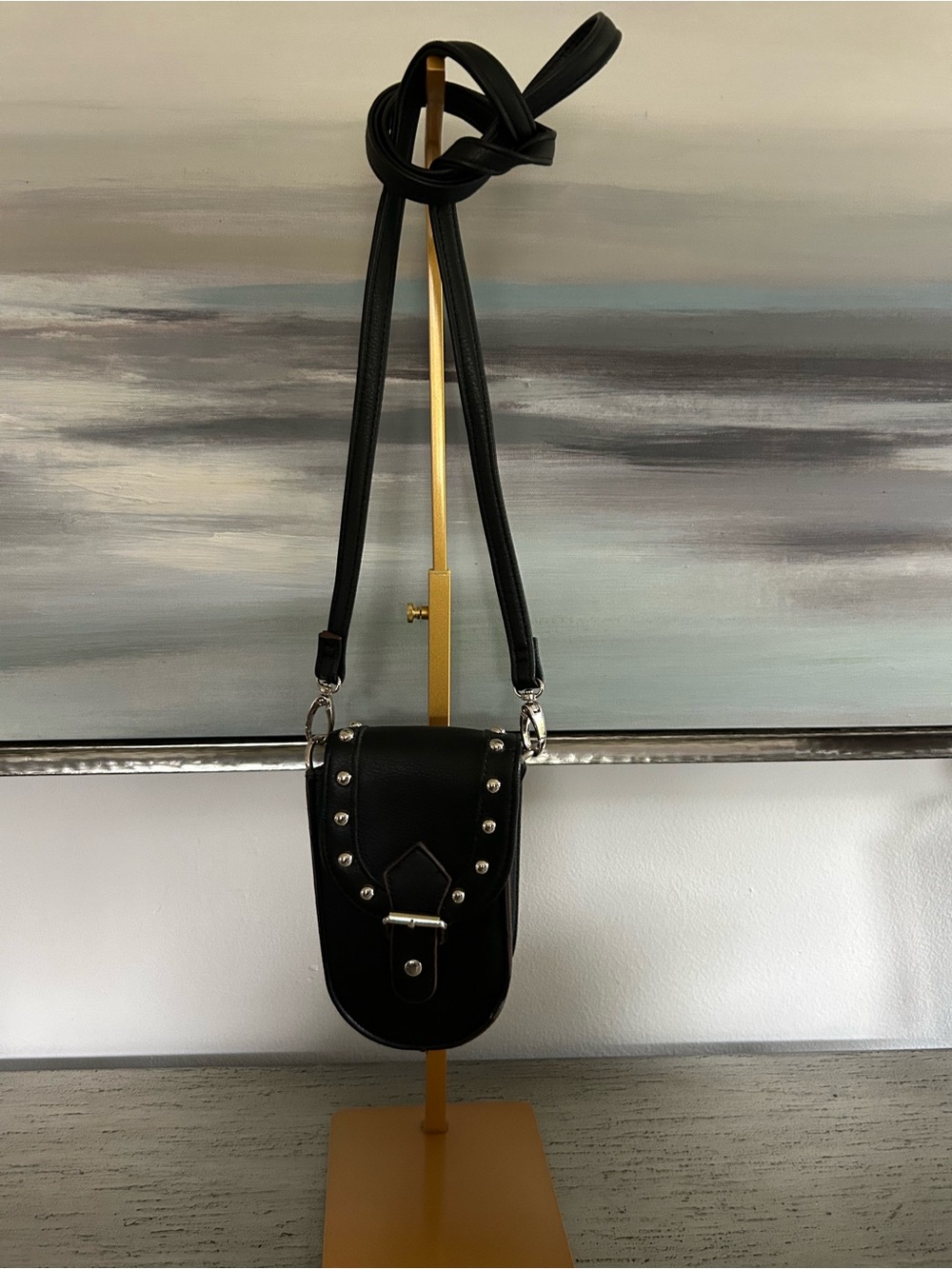 wild fable Black Studded Crossbody Bag VEGAN